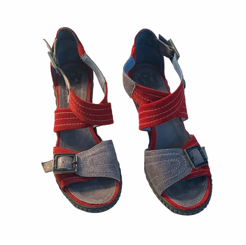 MAG 💯% Suede Netherlands Platform Wedge Open Toe Sandals